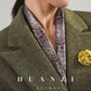 Huanzi high-end retro autumn and winter 100% wool waist suit jacket - Cassie