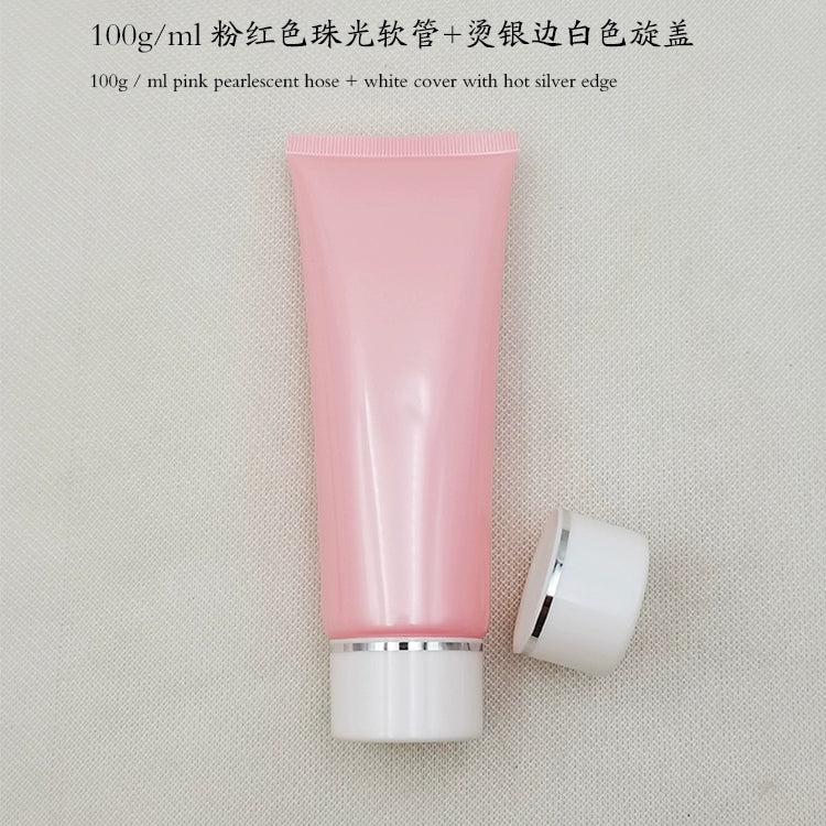 Spot 100gml custom skin care products, cosmetics, facial cleanser, hand cream, pink hose, sub-bottle, packaging material tube