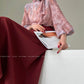 Aconiconi Elegant Wine Red Retro High Waist Long Maxi Skirt- Freud's love poems