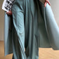 Aconiconi Elegant Black Sea Blue wide leg Long Chic Pants- Black Tea Salt Lake