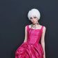 DOLLY High End Rose Square Collar Sleeveless Handmade Flower Long Dinner Dress-RITA