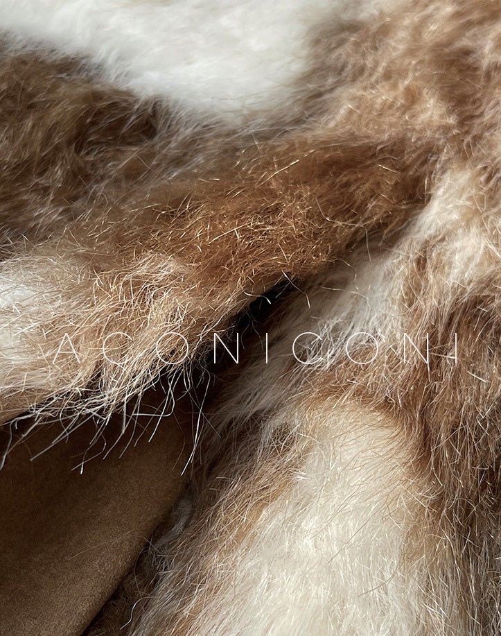 Imitation fur long-haired winter coat - Elk Palm