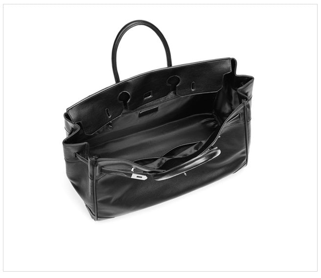 Large birkin inspired platinum bag men women handbag weekender over night bag tote