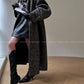 Luxury full Winter Coat Bubble gum Pink Inkstone wool long coat - Lanshan