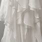 DOLLY Luxury White V-Neck Sleeveless Loose Ruffle Wedding Dress-Yola