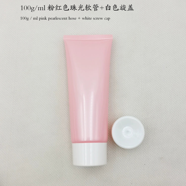 Spot 100gml custom skin care products, cosmetics, facial cleanser, hand cream, pink hose, sub-bottle, packaging material tube