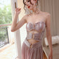 DOLLY Luxury Sleeveless Skin Revealing Tube Top Hollow Birthday Dress-MIA