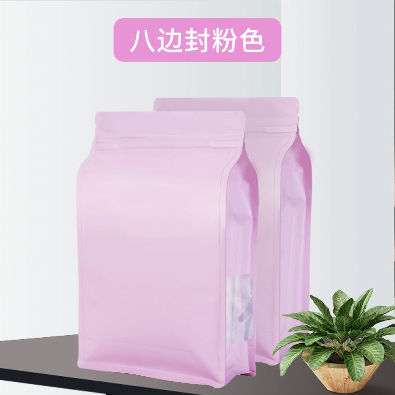 Tea packaging bag ziplock bag aluminum foil octagonal seal stand up bag green tea black tea flower tea loose tea pu'er tea seal bag