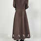 Huanzi French Hepburn style high-end double-sided cashmere wool tweed coat - Siriio