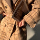 Chestnut double-faced wool winter coat- Mountain wild