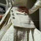 Aconiconi| autumn winter sequins French tweed jacket short skirt - Moonset Star Sea