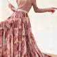 Aconiconi autumn winter gentle French large skirt printed long skirt - Osmo