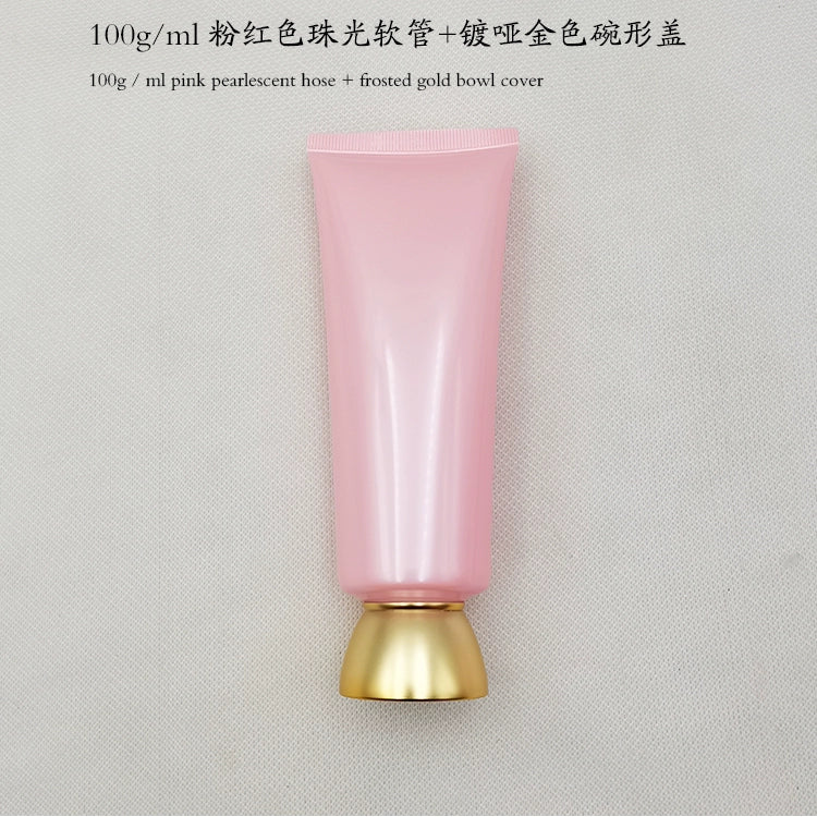 Spot 100gml custom skin care products, cosmetics, facial cleanser, hand cream, pink hose, sub-bottle, packaging material tube