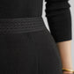 Huanzi custom ostrich black long pencil high-waisted skirt - Jei