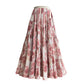 Aconiconi autumn winter gentle French large skirt printed long skirt - Osmo