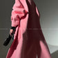Luxury full Winter Coat Bubble gum Pink Inkstone wool long coat - Lanshan