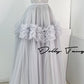 DOLLY Elegant Fog Blue strapless Bandeau High Waist Tutu wedding Dress- vero