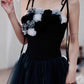 DOLLY Elegant Black Gradient French Style Suspender Irregular Prom Dress-Marcia