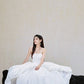 DOLLY Elegant White Tube Top Long Puffy High Waist Wedding Dress-GRACE