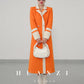 Huanzi custom high-grade orange double-sided cashmere wool autumn winter coat - Cirre