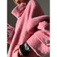 Luxury full Winter Coat Bubble gum Pink Inkstone wool long coat - Lanshan