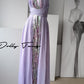 DOLLY Luxury Purple Halter Neck Backless Tassel Sexy Long Party Dress-Babe