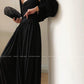 Aconiconi Elegant Black strapless Long Tube Top Dinner Dress  - Hibiscus evening