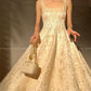 Aconiconi Light luxury gilt French jacquard midi Bridal dress - Twilight