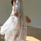 Aconiconi Elegant Halter V-Neck Sleeveless Loose Long Resort Goddess vacation Dress- Fengxin Orchid