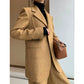 Tweed Herringbone blazer women's loose British wide-leg pants and suit jacket - Koil