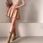 Aconiconi Girl Full wool French long sleeve Blazer pleated skirt - Maillard