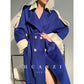 Huanzi high-end blue double-sided cashmere women 's wool coat - Marumi