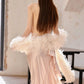 DOLLY Luxury Rose Stain Sleeveless Backless Pleated Long Banquet Dress-Fago