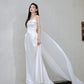 DOLLY Luxury White Bandeau Stain High Waist Long Wedding Dress-Lola