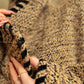 Aconiconi| Caramel wool jacket loose cropped tweed coat suit and skirt hip- Cocoa