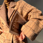 Chestnut double-faced wool winter coat- Mountain wild