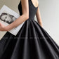 Aconiconi Elegant Black French Sleeveless High Waist Tutu Dinner Dress- Baileys