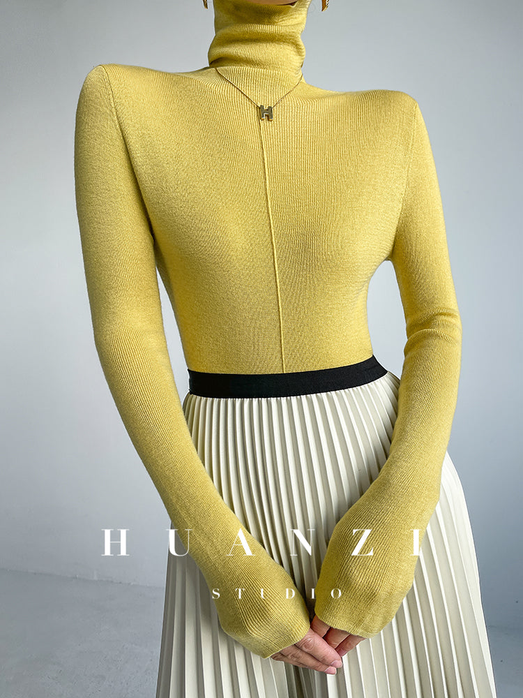 Huanzi custom turtleneck pullover knitted sweater autumn winter - Bililly