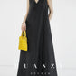 Huanzi custom high-end long sleeveless V-neck dress summer - Miel