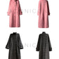 Luxury full Winter Coat Bubble gum Pink Inkstone wool long coat - Lanshan