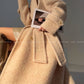 Aconiconi｜Galan Sumu long-haired high-grade woolen long coat- Kalanchoe