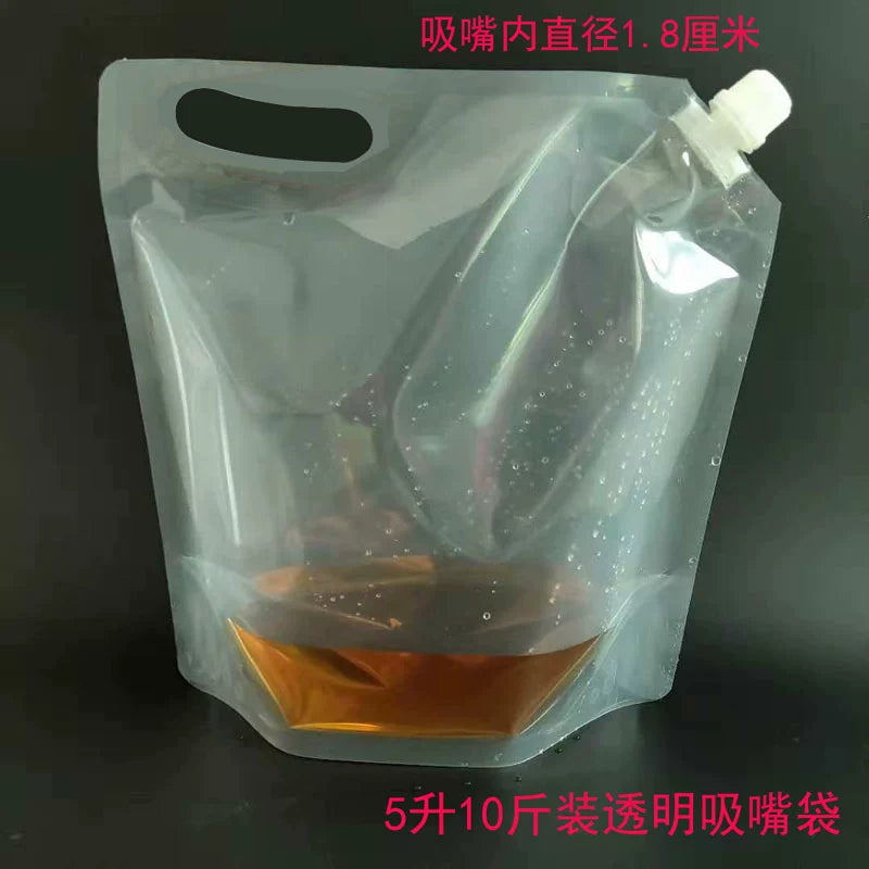 Hot soup bag: 2 kg laundry detergent bag, stand-up bag, portable liquid packaging bag, plastic composite bag, 6 kg large mouth spout bag