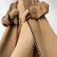 Aconiconi  Long Sleeve Braided Wool Coat- Nocturne of Grass Stream