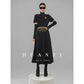 Huanzi French backless Hepburn black elegant mid-length autumn winter dress