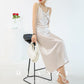 Huanzi satin French high-end slip long dress - Chine