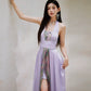 DOLLY Luxury Purple Halter Neck Backless Tassel Sexy Long Party Dress-Babe