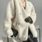 Huanzi green imitation fur autumn winter coat - Miiw