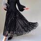 Aconiconi Luxury Black/Beige Long Sleeve Long bridal Sequin Dress- Moonlight Celebrity