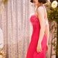 DOLLY Luxury Rose Pink Sleeveless Halter Neck High Waist Knitted Sexy Dress-PURSIA