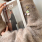 Fold Streamer Weaving Shadow Alpaca Lazy Sweater - hbye
